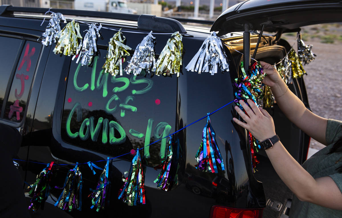 Desert Oasis High School hosted a senior prom parade in Las Vegas in this May 1, 2020, file pho ...