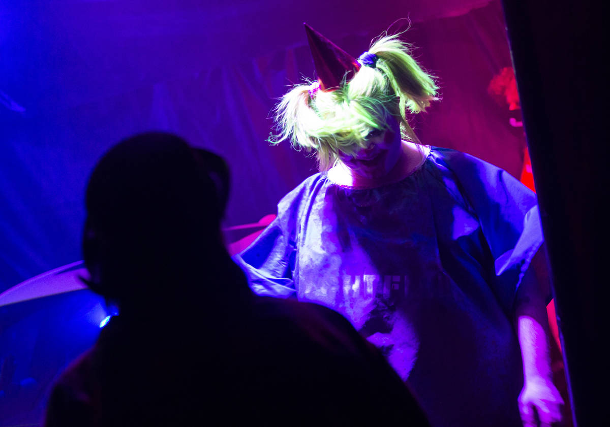 Venus Cobb performs during the Horrorwood Video drive-in at the Majestic Repertory Theatre in d ...