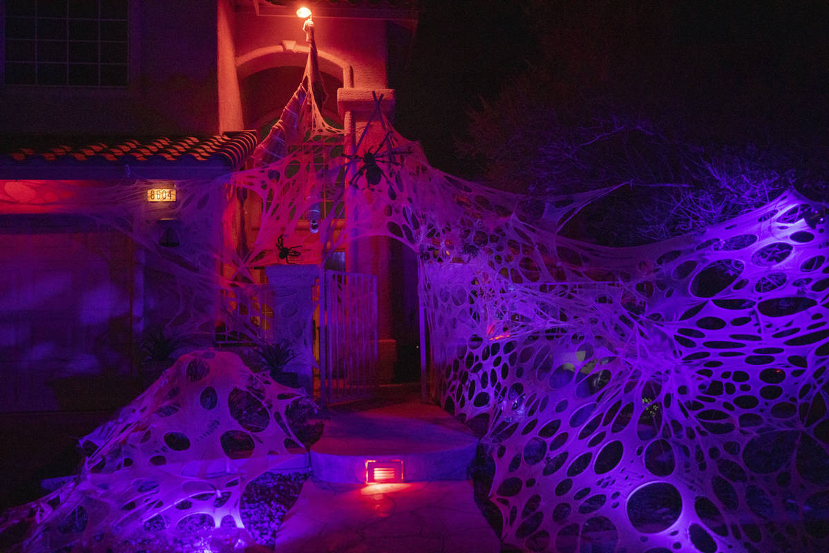 The Garcia home is seen decorated for Halloween on Monday, Oct. 19, 2020, in Las Vegas. (Elizab ...