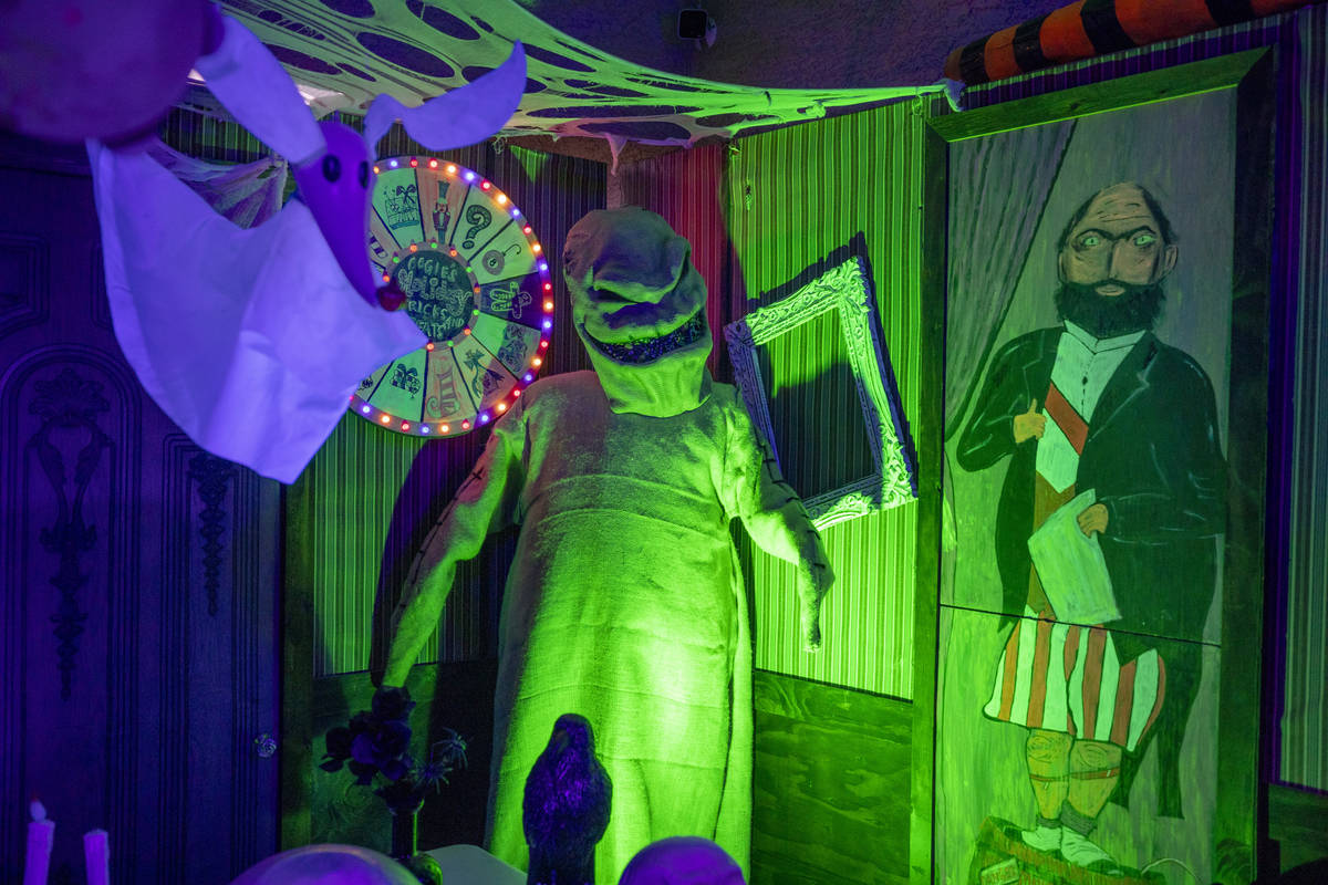 A homemade replica inspired from the Haunted Mansion attraction of Disneyland is seen at the Ga ...