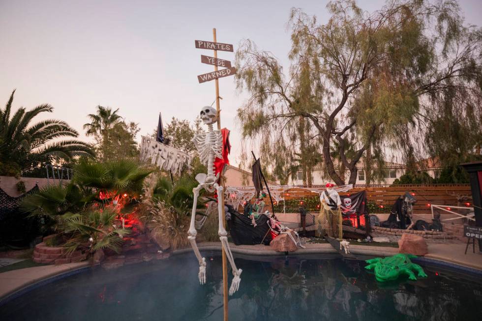 The Garcias' backyard is seen inspired from The Pirates of the Caribbean, for their Disney them ...