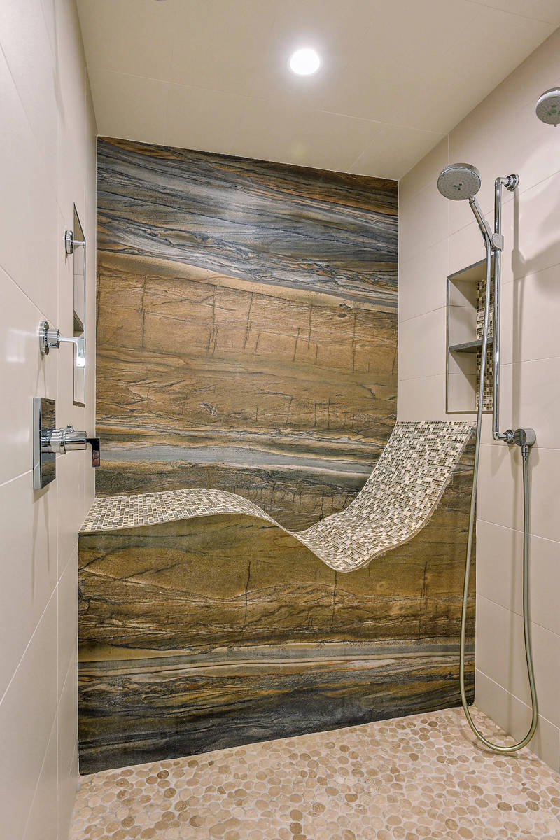 The shower in the master bath. (Huntington and Ellis)