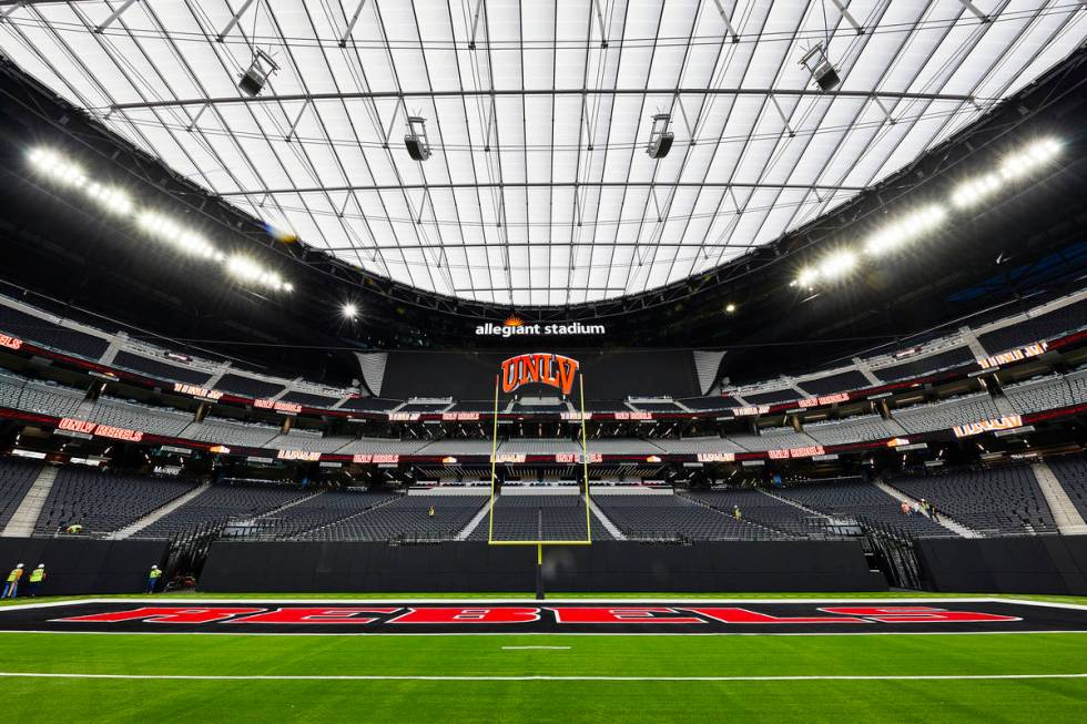 Allegiant Stadium is ready for UNLV's first home game of the 2020 season. (UNLV Athletics)