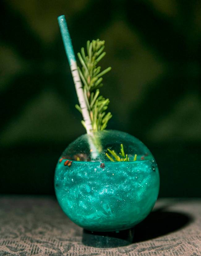 The Electric Elephant cocktail created by Mariena Mercer Boarini for the holidays. (L.E. Baskow)
