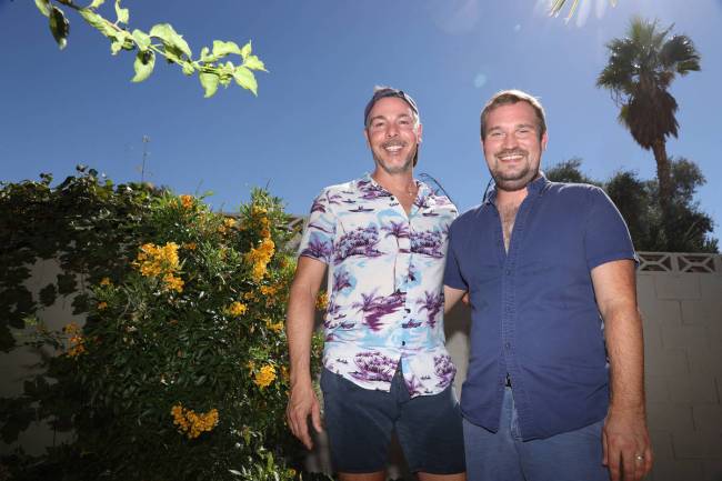 Brendon Wilharber, left, and husband Brett Boyer grow many ingredients for their business in th ...