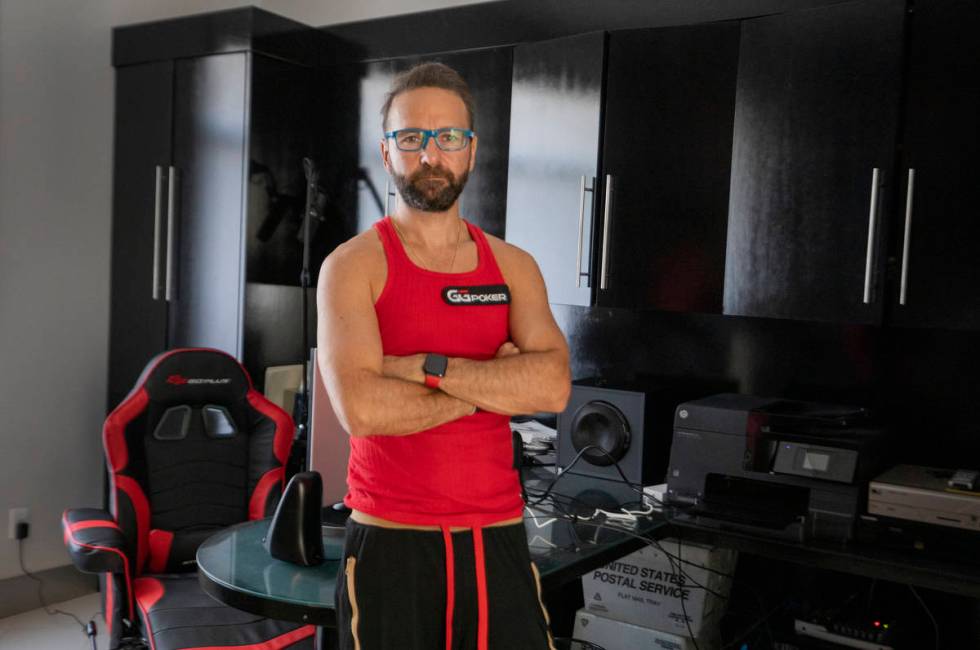 Poker player Daniel Negreanu is photographed in his home on Friday, Oct. 30, 2020, in Las Vegas ...