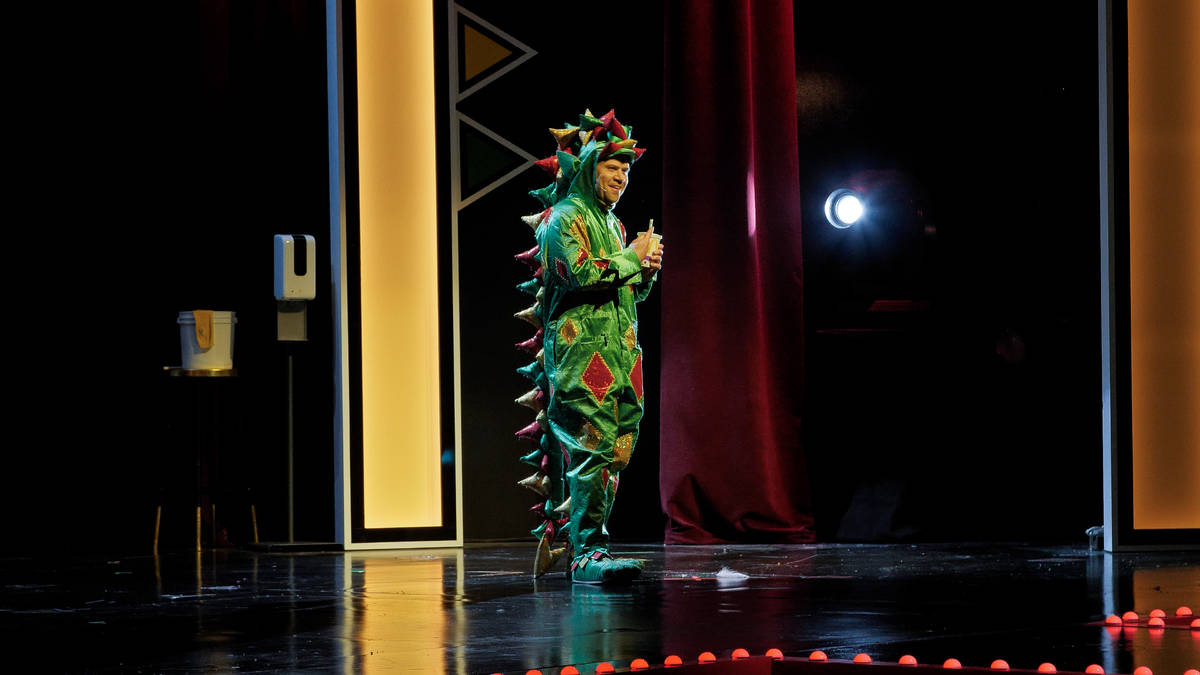 Piff The Magic Dragon (John van der Put) is shown in Piff's benefit show for Las Vegas first re ...
