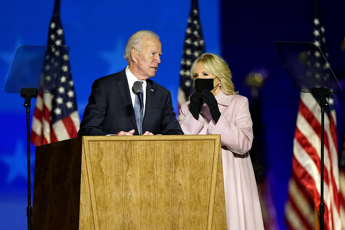 Democratic presidential candidate former Vice President Joe Biden arrives with his wife Jill Bi ...