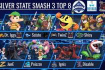 Silver State Smash Top 8 results. (Jeremy "Dr.Hex" Besitula)