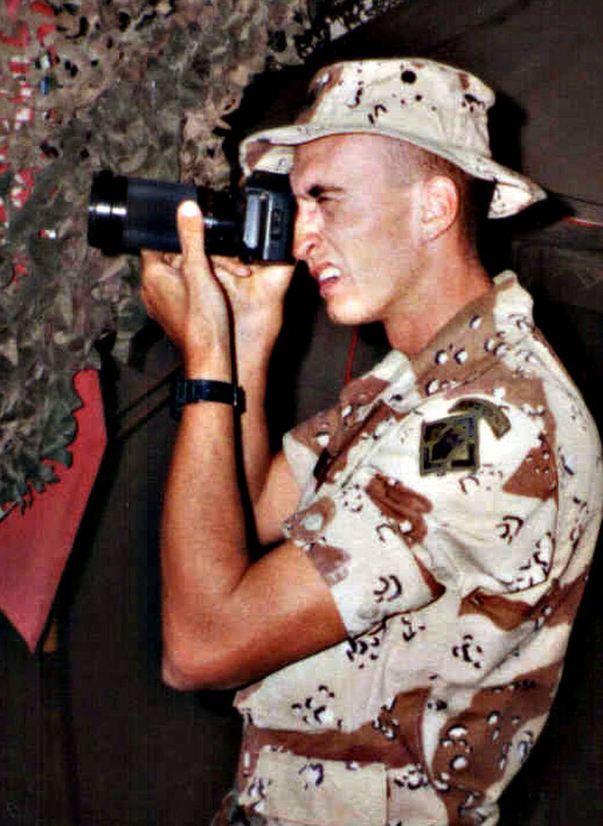 Sgt. Kirby Lee Vaughn in action during Operation Desert Shield in October of 1990 in Saudi Arab ...
