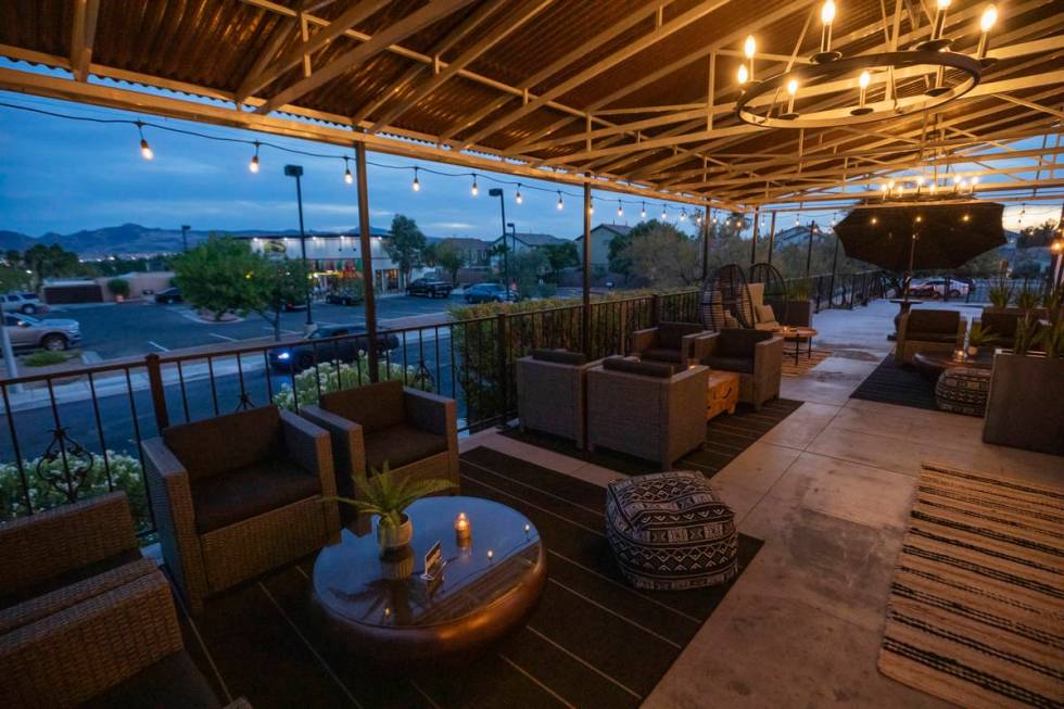 The newly renovated Gambit patio is seen in Henderson on Thursday, Nov. 5, 2020. (Elizabeth Br ...