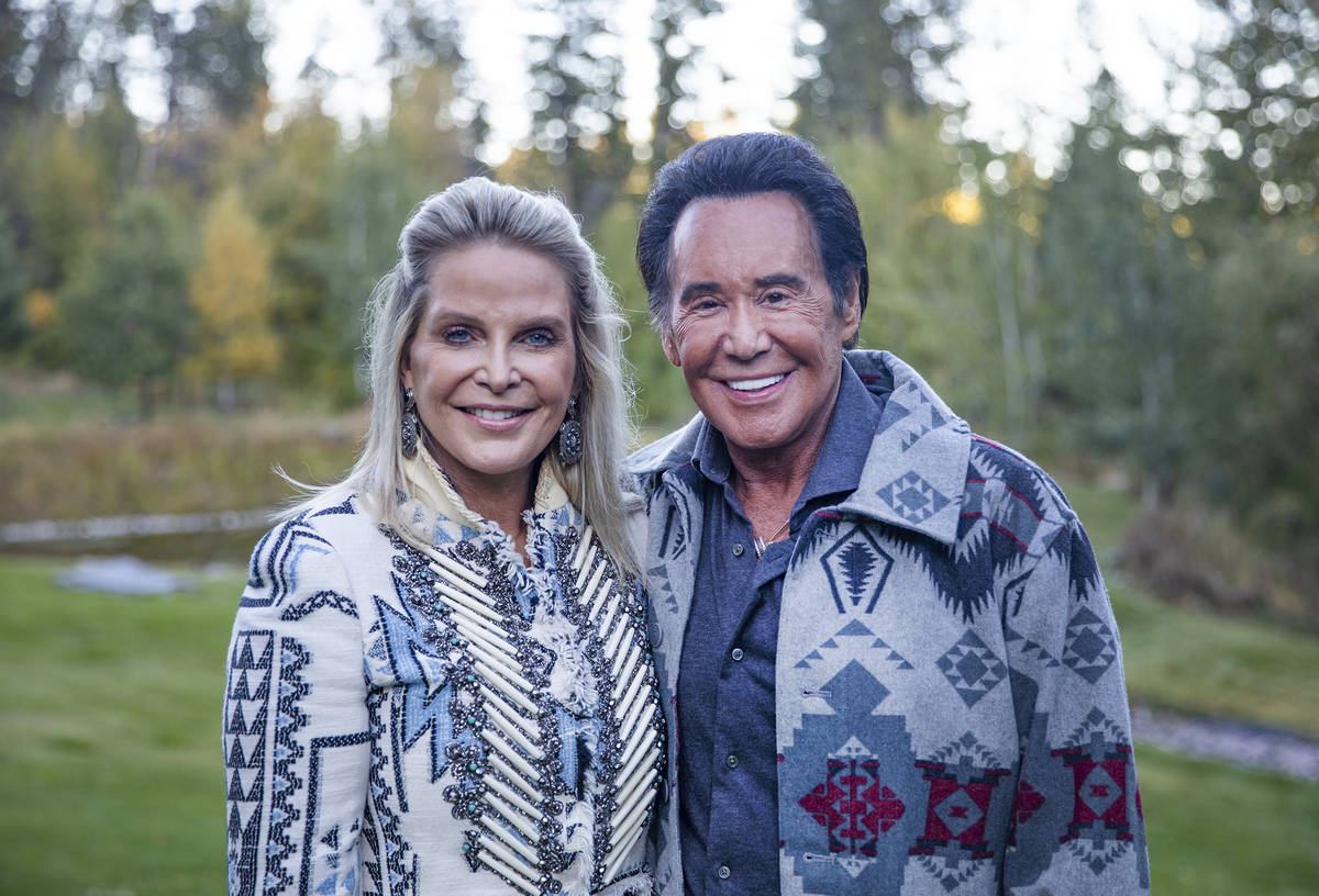 Wayne Newton, right, with his wife Kathleen Newton, left, at their ranch in Rollins, Mont., Tue ...