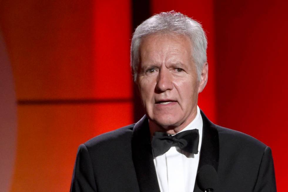 FILE - In this April 30, 2017, file photo, Alex Trebek speaks at the 44th annual Daytime Emmy A ...
