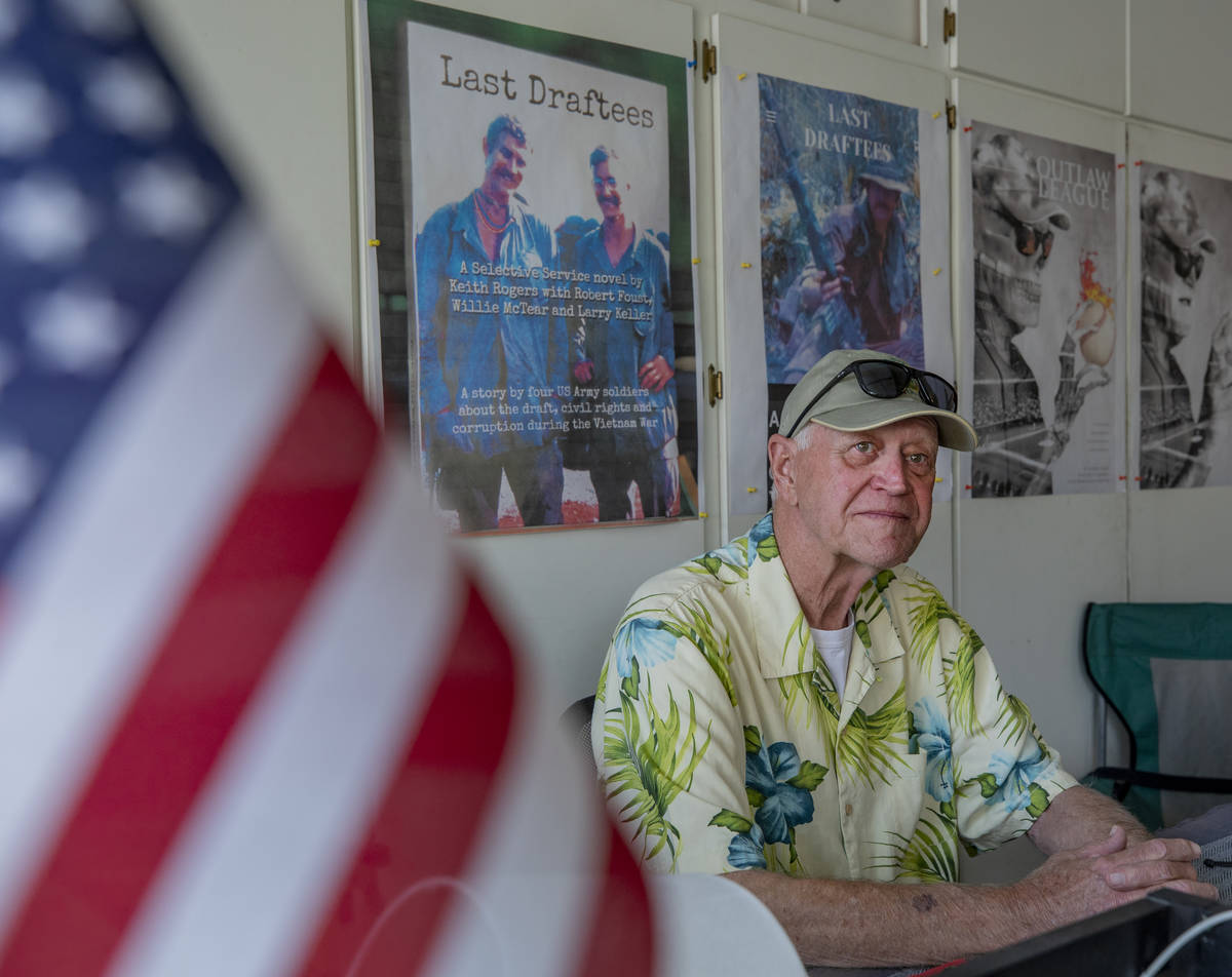 “Last Draftees” co-author and Vietnam veteran Robert Foust, is seen in the garage of co-aut ...