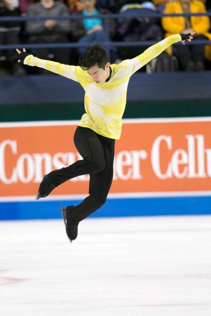 FILE - Nathan Chen performs his men's free skate program at the U.S. Figure Skating Championshi ...