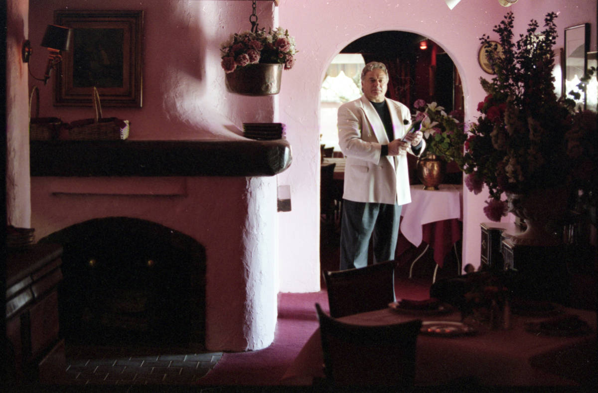 Owner Georges LaForge at his Pamplemousse restaurant in 1997, which opened in 1976 in a stucco ...