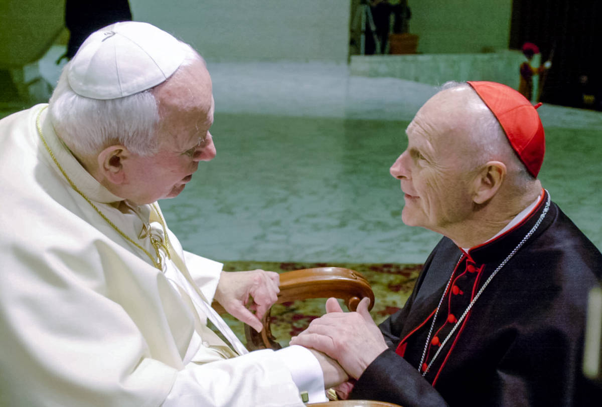 FILE - In this Feb. 23, 2001 file photo, U.S. Cardinal Theodore Edgar McCarrick, archbishop of ...