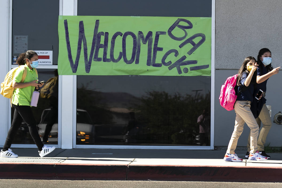 The SLAM Academy, a public charter school, students leave their school after attending the firs ...