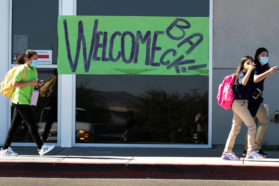 The SLAM Academy, a public charter school, students leave their school after attending the firs ...