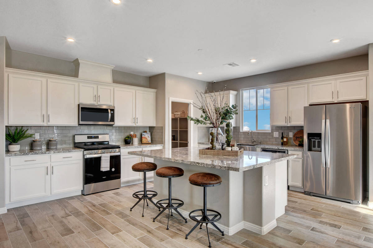 Two of Beazer Home's newest plans, the Everett and the Dawson, are showcased in Tierra Vista, a ...