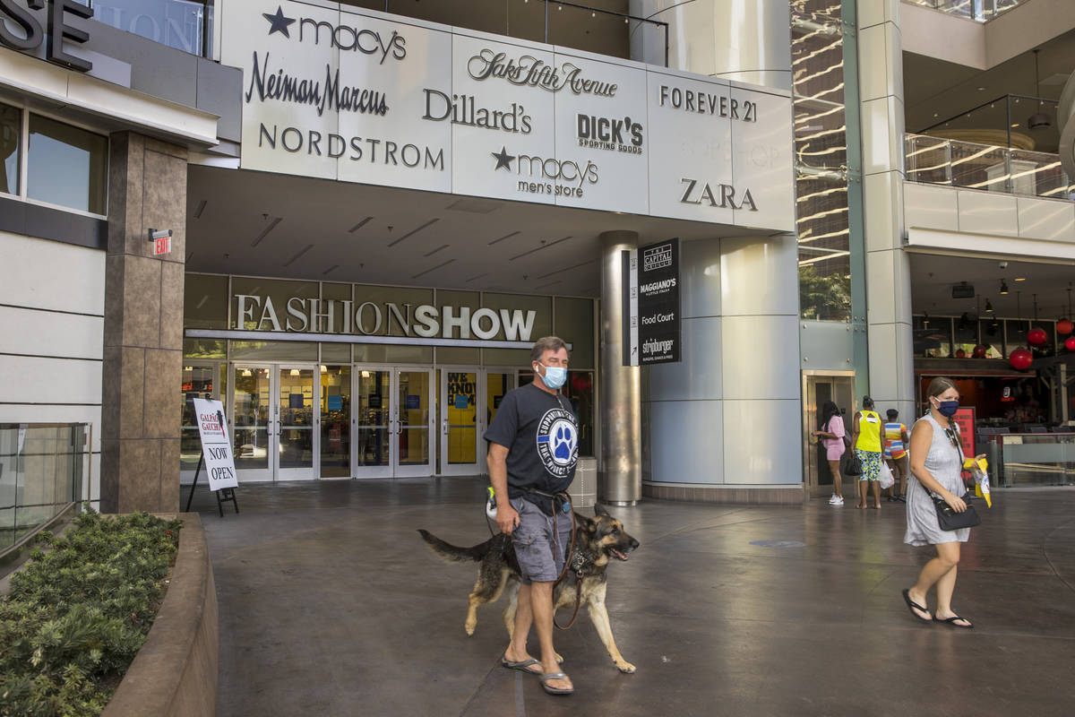 Shoppers are coming back to the Las Vegas Strip including Fashion Show Mall on Thursday, Oct. 2 ...
