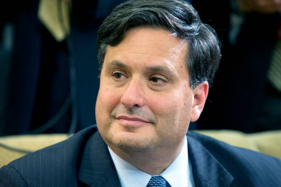 FILE - In this Wednesday, Oct. 22, 2014 file photo, Ebola coordinator Ron Klain listens as Pres ...