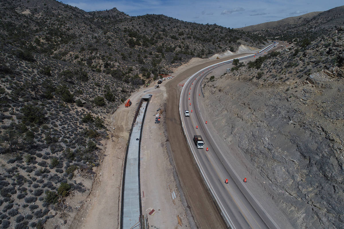 Crews wrapped up a $59 million widening project of state Route 160 between Las Vegas and Pahrum ...