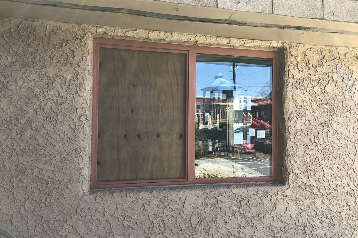 One of the facility's windows before renovation. (The Las Vegas Rescue Mission)