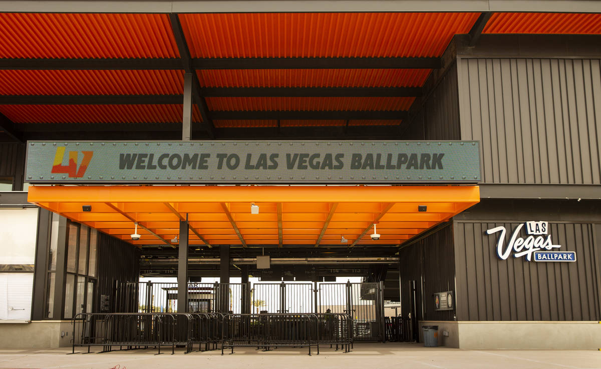 Exterior of the Las Vegas Ballpark on Monday, April 8, 2019, in Las Vegas. (L.E. Baskow/Las Veg ...