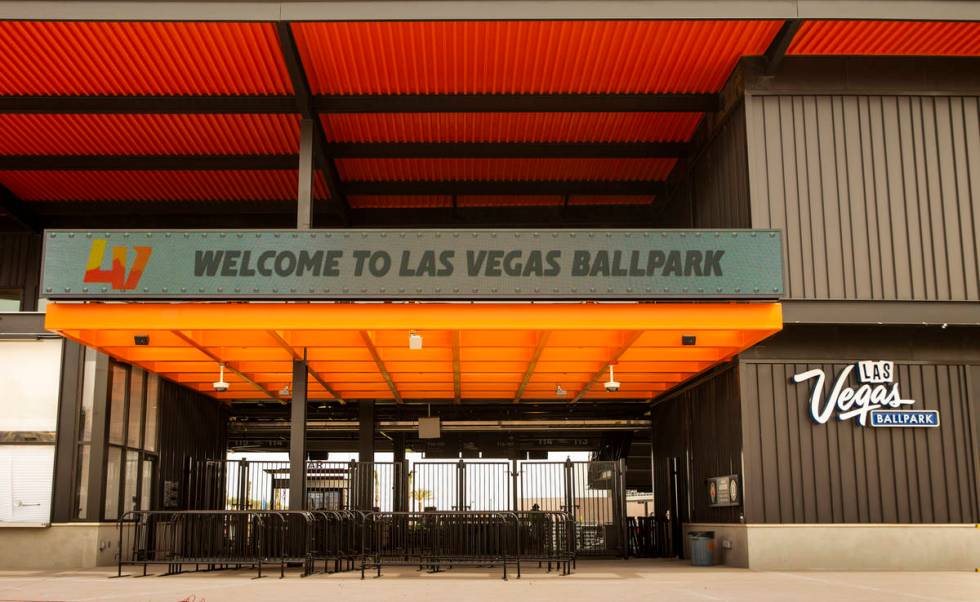 Exterior of the Las Vegas Ballpark on Monday, April 8, 2019, in Las Vegas. (L.E. Baskow/Las Veg ...