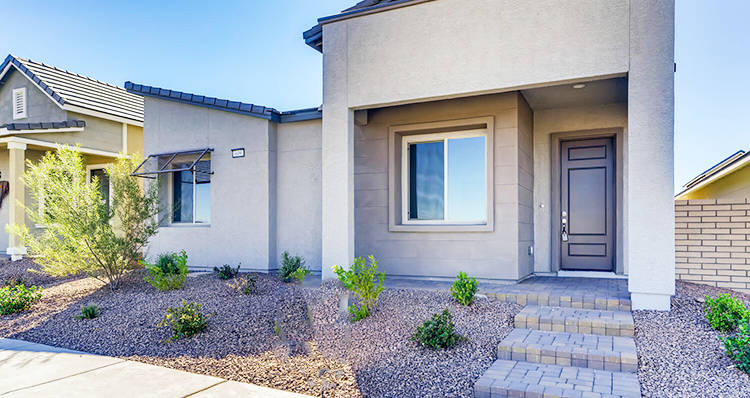 Homes available for quick move-in include the Jasmine model inside the Gardens at the Park neig ...