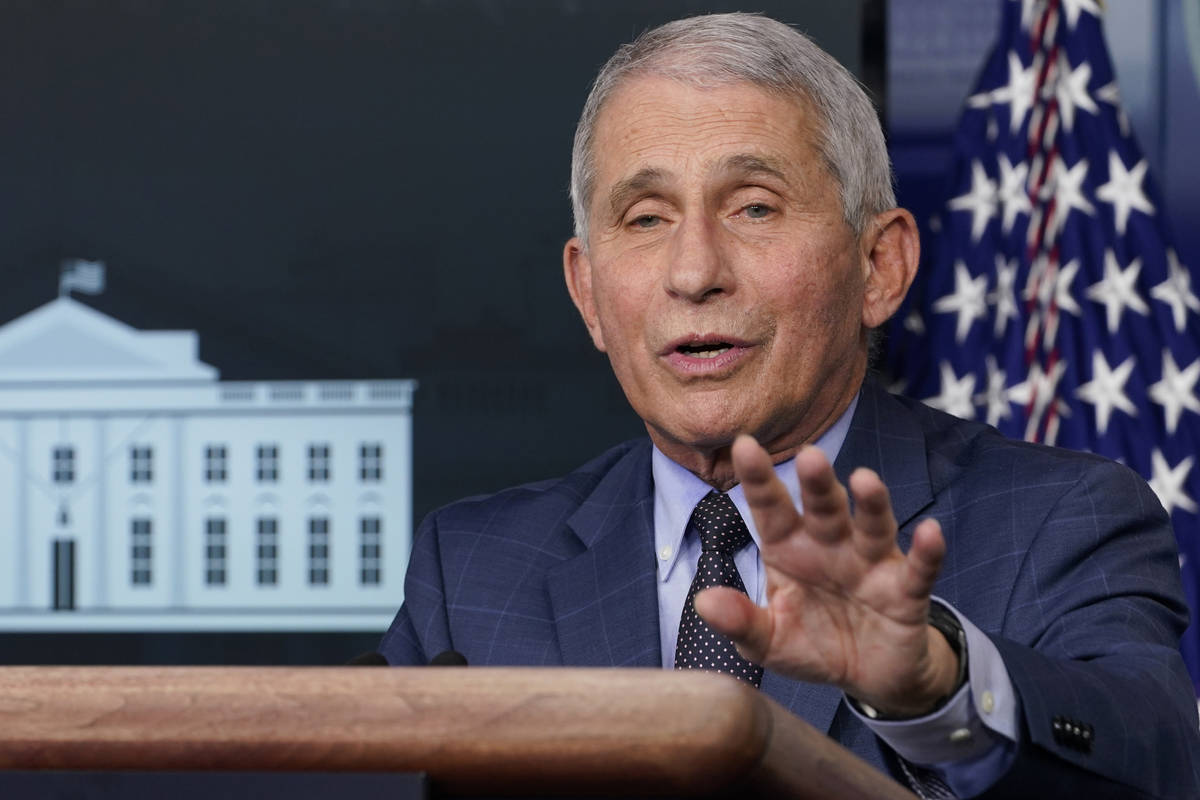 Dr. Anthony Fauci, director of the National Institute for Allergy and Infectious Diseases, spea ...