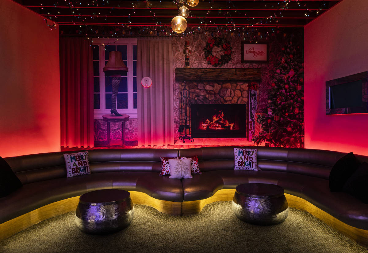 Red Rock Resort's Christmas-themed popup bar Merry Crimson on Monday, Nov. 23, 2020, in Las Veg ...