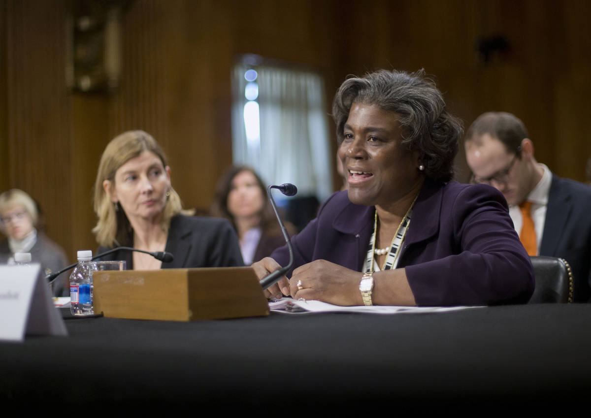 FILE - In this Jan. 9, 2014, file photo Assistant Secretary of State for African Affairs Linda ...