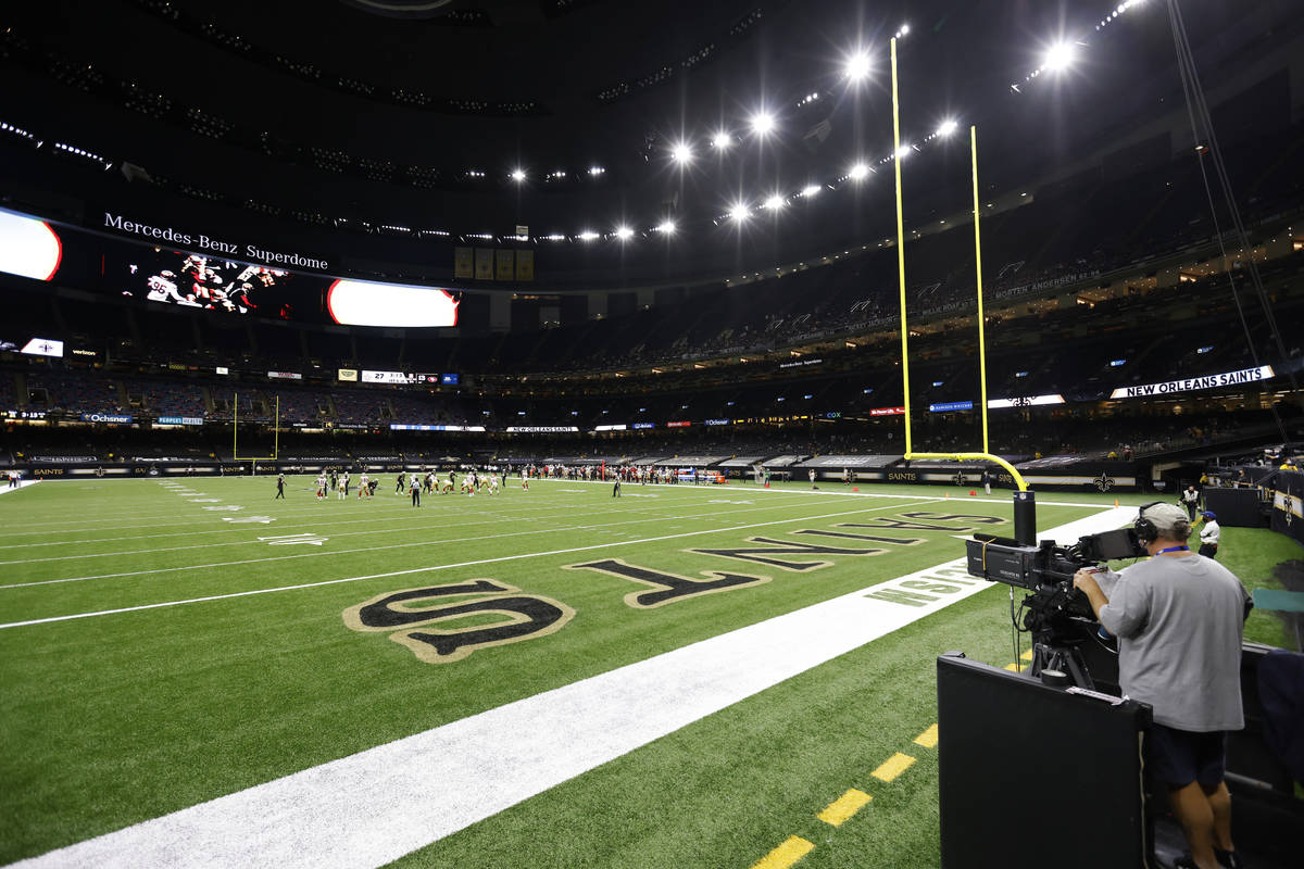 A general view during an NFL football game between the New Orleans Saints and the San Francisco ...