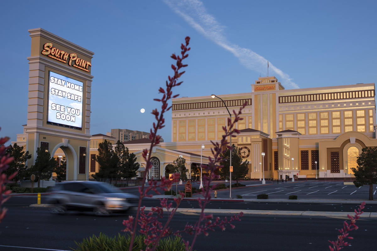 South Point hotel-casino photographed on Friday, May 8, 2020, in Las Vegas. (Bizuayehu Tesfaye/ ...
