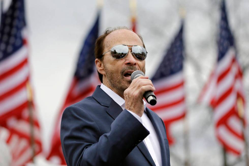 Country music singer Lee Greenwood performs at a rally for Republican presidential candidate Se ...