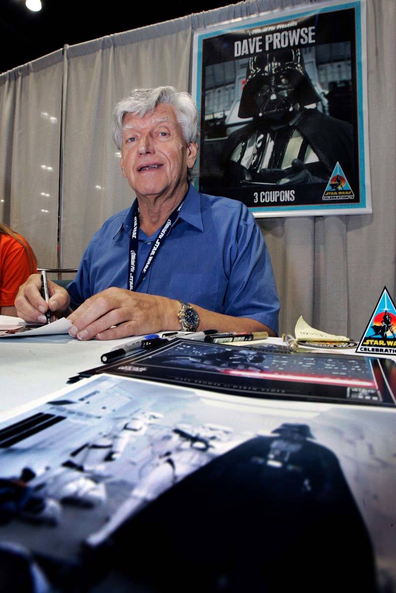 In this file photo dated Saturday, May 26, 2007, actor David Prowse, who was the man in the bla ...