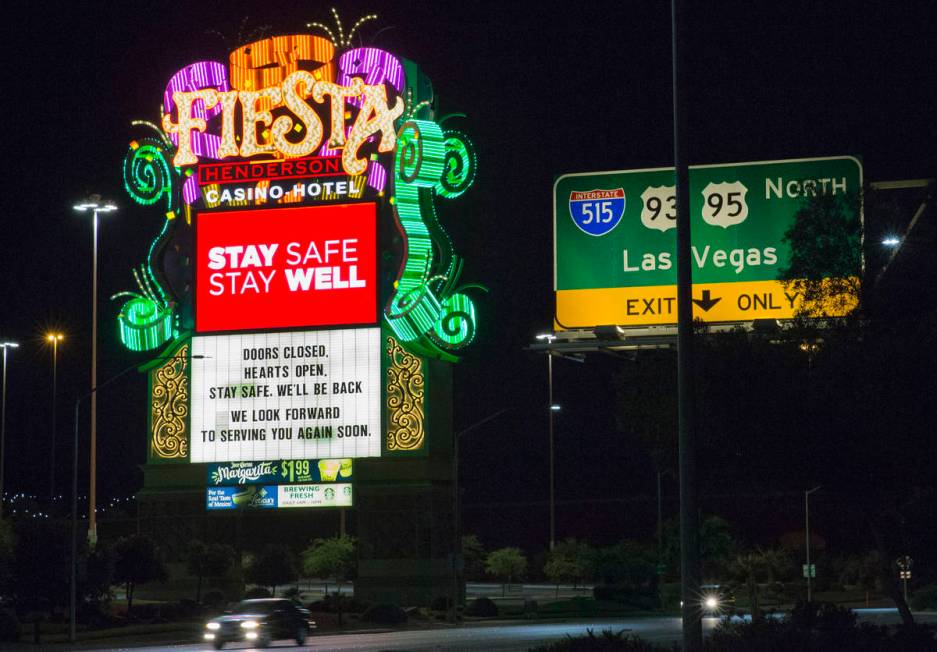 Fiesta hotel-casino photographed on Monday, May 18, 2020, in Henderson. (Bizuayehu Tesfaye/Las ...