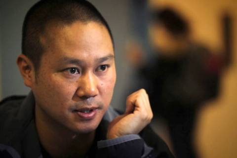 In this 2012, file photo, Tony Hsieh, CEO of online clothing retailer Zappos.com, takes part in ...