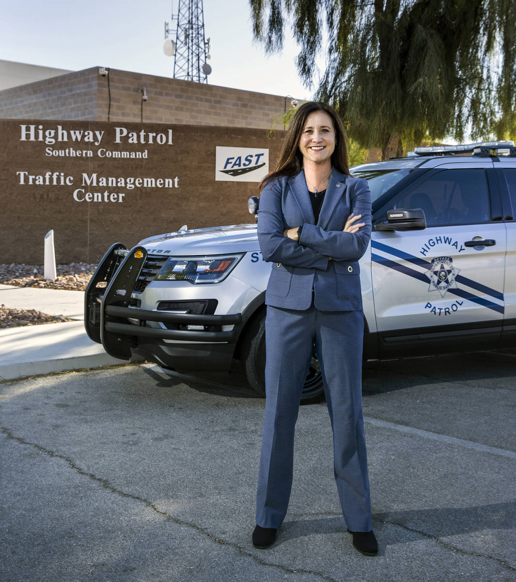 Newly appointed Nevada Highway Col. Anne Carpenter at the agency's Southern Command Traffic Man ...