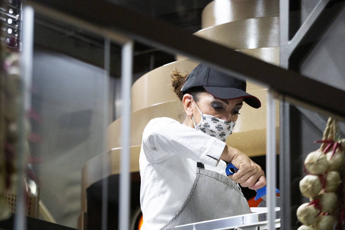 Chef Floriana Pastore at work on her high-tech converted shipping container, custom built by he ...