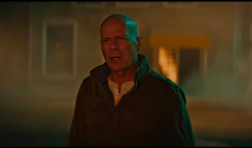 A screen grab of Bruce Willis as John McClane is shown in the new "Die Hard" commercial for Adv ...