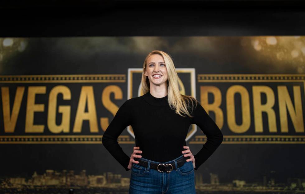 Golden Knights rinkside reporter Stormy Buonantony at City National Arena on Monday, Dec. 7, 20 ...