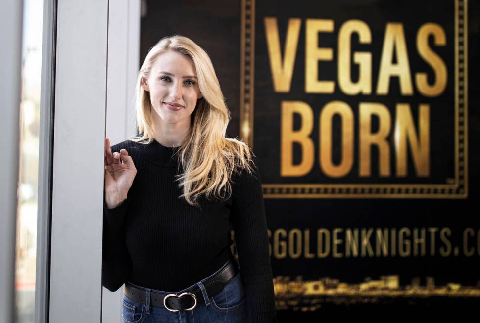 Golden Knights rinkside reporter Stormy Buonantony at City National Arena on Monday, Dec. 7, 20 ...