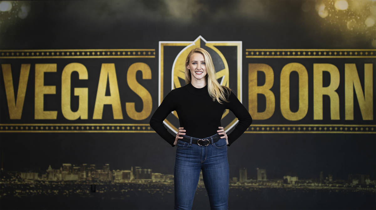 Golden Knights rinkside reporter Stormy Buonantony at City National Arena on Monday, Dec. 7, 20 ...