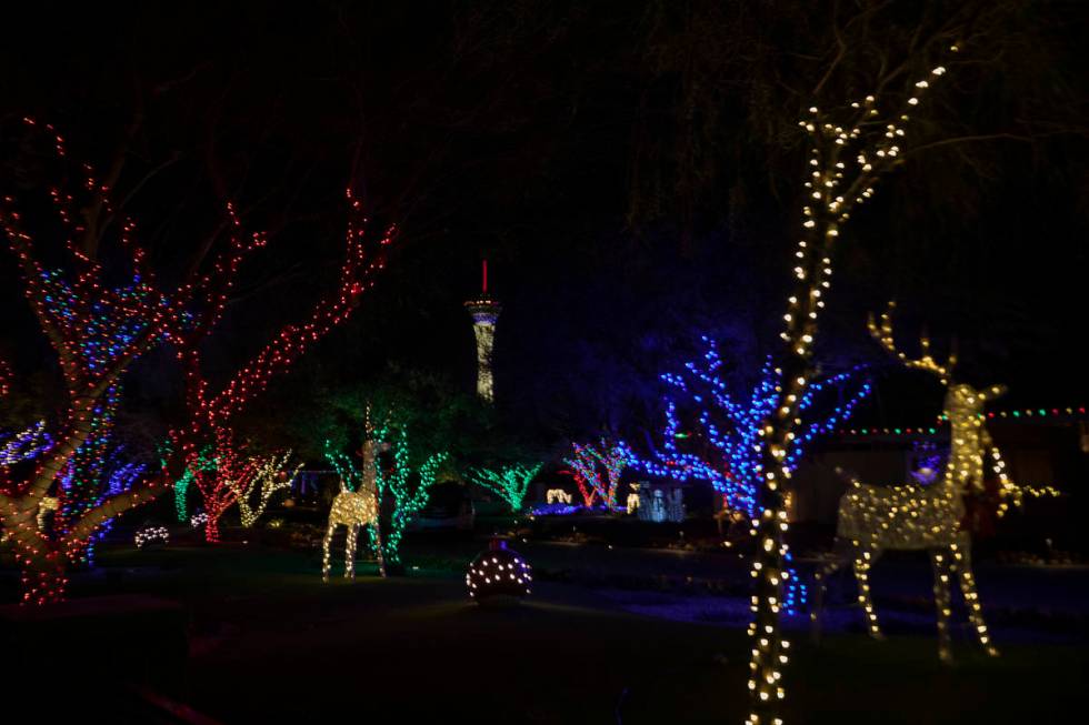 A Las Vegas resident's home on South Birch Street is decorated for the season and listed on the ...