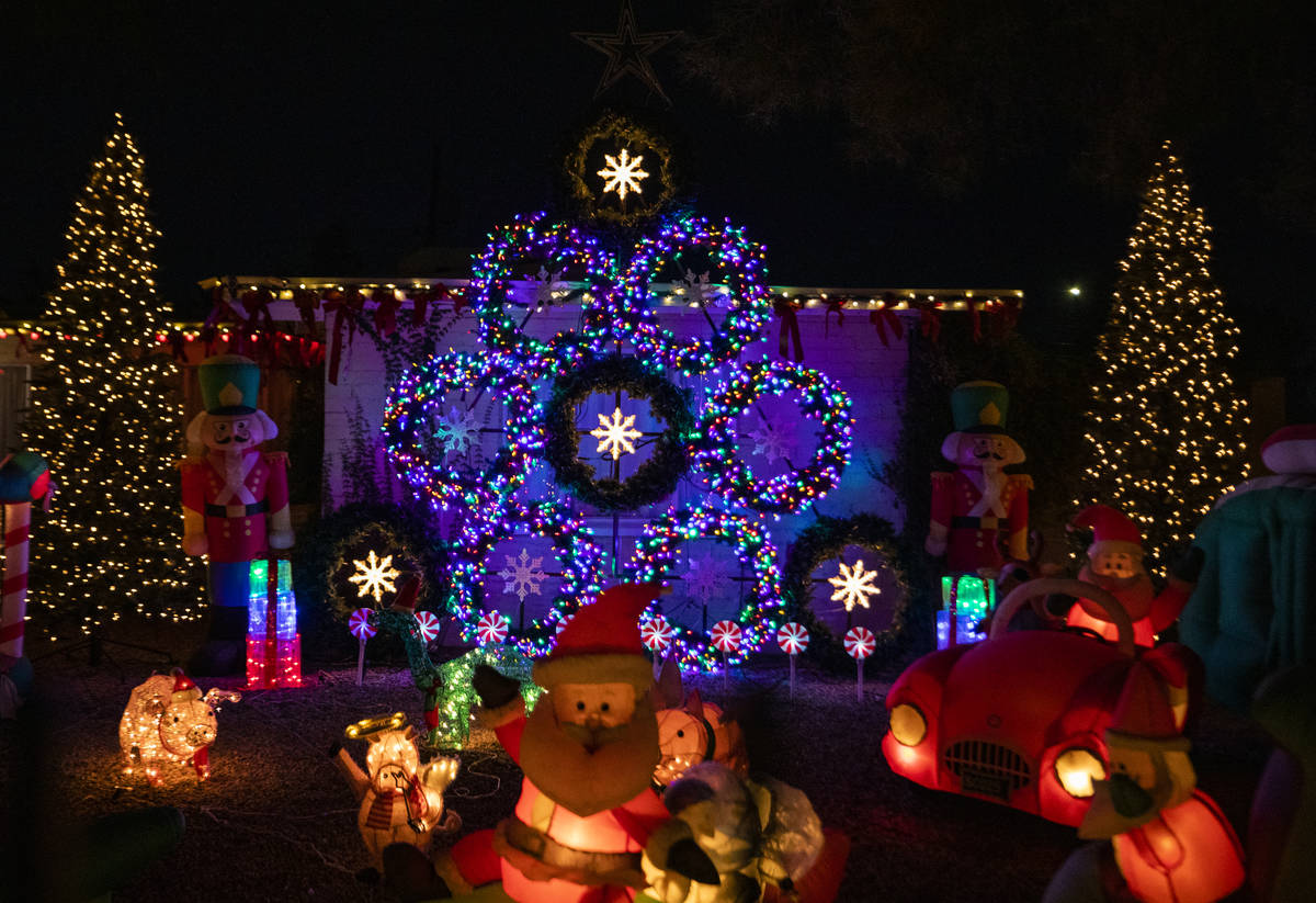 A house on East Houston Drive, decorated for the holiday season, is listed on the Parents of La ...