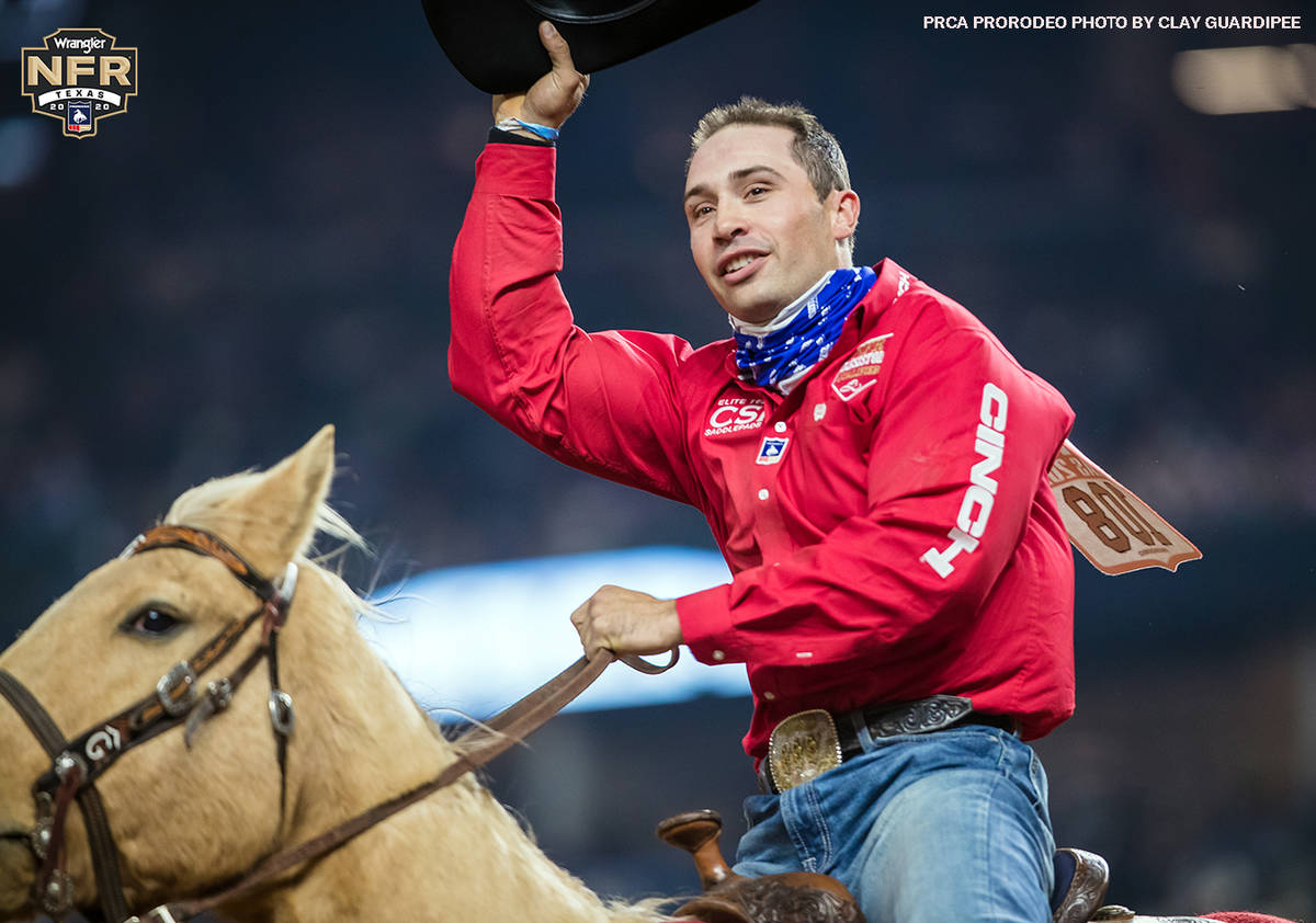 Jesse Brown on the second day of the Wrangler National Finals Rodeo at Globe Life Field in Arli ...