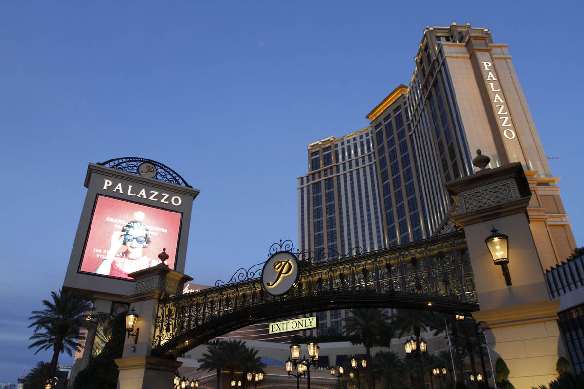 The Palazzo is seen on the Las Vegas, Strip, Saturday, Nov. 21, 2020. (Chitose Suzuki / Las Ve ...